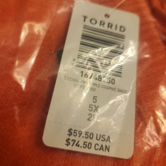 Torrid orange graphic print Tiger size 5 - Picture 9 of 9